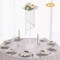 2pcs Clear Acrylic Flower Column Stand Crystal Chains for Wedding Backdrop Decor